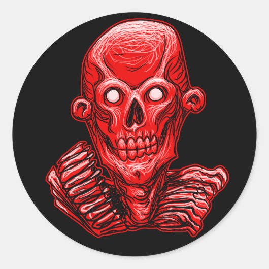 レッドゾンビスカルヘッドシール ラウンドシール (正面)