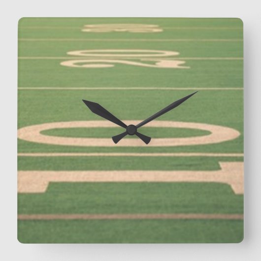 レッドゾーンサッカーの壁時計 スクエア壁時計 (正面)