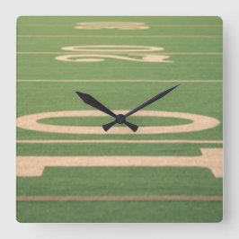 レッドゾーンサッカーの壁時計 スクエア壁時計