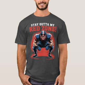 レッドゾーンサッカー選手の外に滞在 Tシャツ
