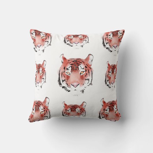 レッドタイガーウォーター色〔占星術の〕十二宮図動物 クッション (裏面)