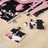 レッドタイガーパズル | Tigerカラフル顔パズル ジグソーパズル (側面)