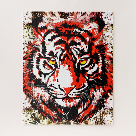 レッドタイガーヘッド – タイガージグソーパズル ジグソーパズル (縦)
