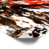 レッドタイガーヘッド – タイガーポスタープリント光沢 ポスター (コーナー)