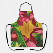 レッドタイガーリリー絵を描ズ エプロン (正面)