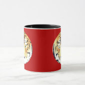 レッドタイガー水中国の色2022年新年〔占星術の〕十二宮図 マグカップ (中央)