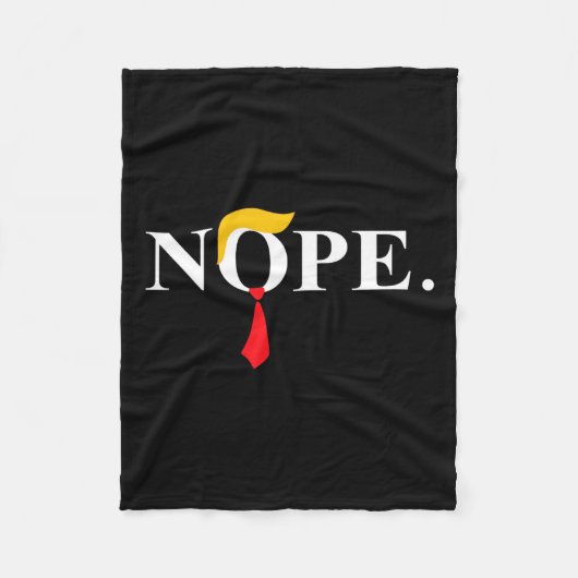 レッドタイトランプウィッグおもしろいアンチトランプギフト フリースブランケット (正面)