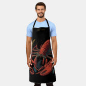 レッドタイドロブスター |シェフ名 エプロン (着用した状態)