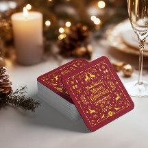 レッドタイポグラフィメリークリスマス