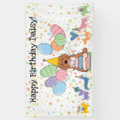 レッドタキシードコッカプー/キャバプーの犬の誕生日パーティー 横断幕 (縦)