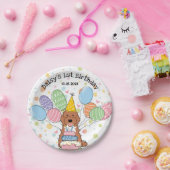 レッドタキシードコックパプオカバポウドッグ誕生日 ペーパープレート (パーティー)