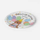 レッドタキシードコックパプオカバポウドッグ誕生日 ペーパープレート (アングル)