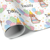 レッドタキシードコックパプオカバポウドッグ誕生日 ラッピングペーパー (ロールコーナー)