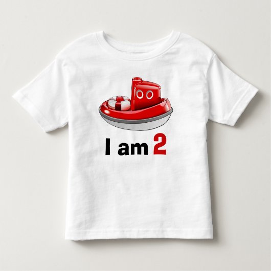 レッドタグボート誕生日エイジ2 トドラーTシャツ (正面)