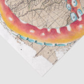 レッドタココンパスベージュヴィンテージマップ航海の 薄葉紙 (詳細)