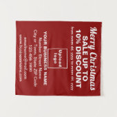 レッドタペストリーのビジネス向けクリスマスセール タペストリー (正面(横))