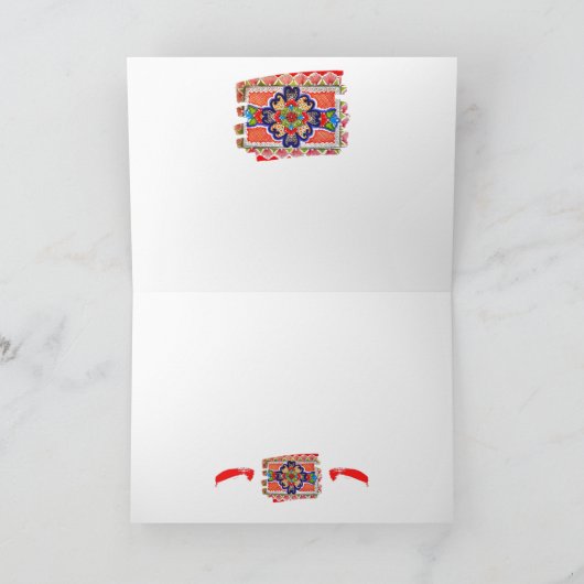 レッドタラ絵画ベラのメキシコ挨拶 カード (内部)