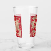 レッドタンかわいらしダマスクカントリーファームハウス タンブラーグラス (右)