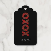 レッドタータンチェッククリスマスサンキュー ギフトタグ (裏面)