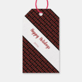 レッドタータンチェッククリスマスハッピーホリデイズ ギフトタグ (裏面)