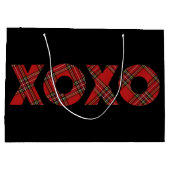 レッドタータンチェッククリスマスホー ラージペーパーバッグ (裏面)