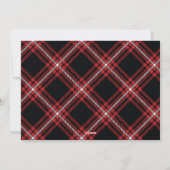レッドタータンチェックプレイドクリスマス休暇用フォトカード シーズンカード (裏面)