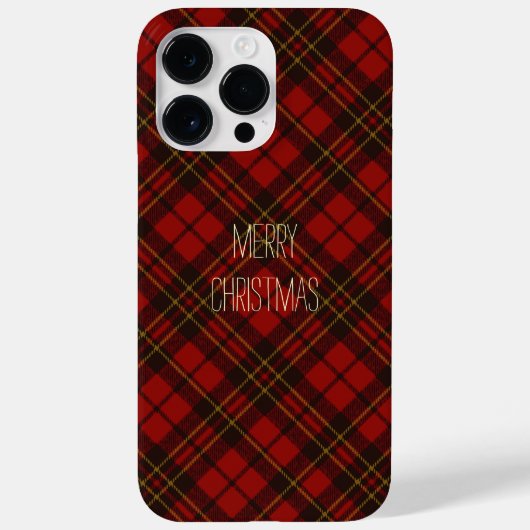 レッドタータンチェックメリークリスマスプレッドパーソナライズ Case-Mate iPhoneケース (裏面)