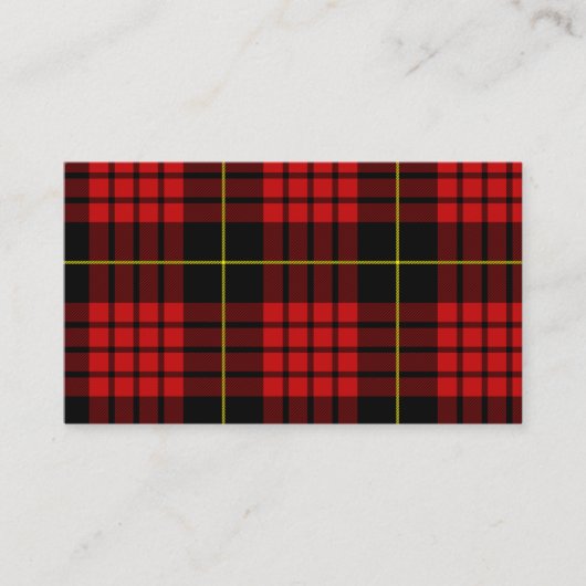 レッドタータンチェック名刺 名刺 (正面)