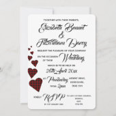 レッドタータン結婚式招待状 招待状 (裏面)