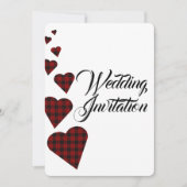 レッドタータン結婚式招待状 招待状 (正面)