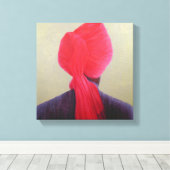 レッドターバンパープルジャケット キャンバスプリント (インサイチュ (ウッドフロア))