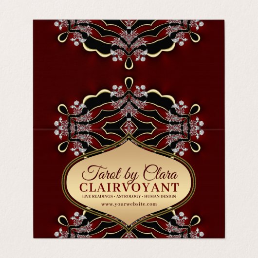 レッドダイアモンドラブ女神テンプルタロット 名刺 (外部フラット)