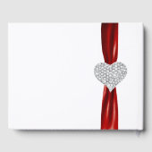 レッドダイアモンド結婚ハートのゲストブック ゲストブック (裏面)