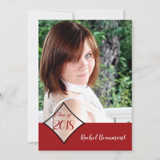 レッドダイヤモンドクラス卒業発表 招待状 (正面)