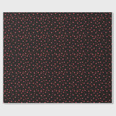 レッドダイヤモンドハートシームレスパターン ラッピングペーパー (フラット)