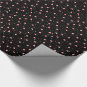 レッドダイヤモンドハートシームレスパターン ラッピングペーパー (角)