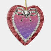 レッドダイヤモンドハートフレームオーナメント セラミックオーナメント (右)