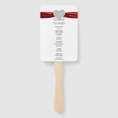 レッドダイヤモンドハート結婚式 プログラム ハンドファン (裏面)