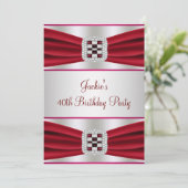 レッドダイヤモンド40th誕生日パーティの招待状 招待状 (スタンド正面)