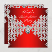 レッドダイヤモンド レッド バースデーパーティー 招待状 (正面/裏面)