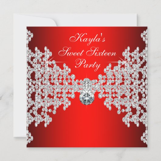 レッドダイヤモンド レッド バースデーパーティー 招待状 (正面)