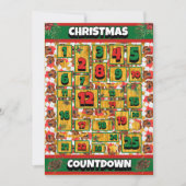 レッドダシュント犬カウントダウンクリスマスアドベント シーズンカード (正面)