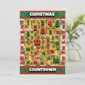 レッドダシュント犬カウントダウンクリスマスアドベント シーズンカード (スタンド正面)