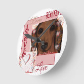 レッドダシュント ラウンド壁時計 (傾斜)