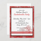 レッドダフォディルバチェロレッテ招待状 招待状 (正面/裏面)