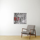 レッドダブルデッカーバスバイロンドンセントポール大聖堂 タペストリー (インサイチュ(横))