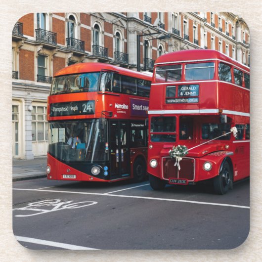 レッドダブルデッカーバス コースター (正面)