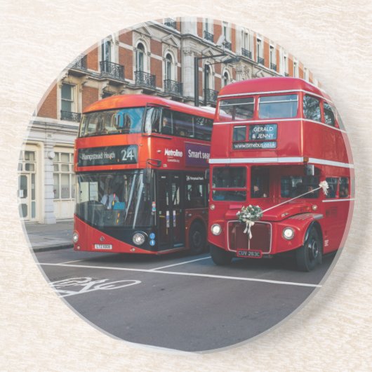 レッドダブルデッカーバス コースター (正面)