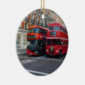 レッドダブルデッカーバス セラミックオーナメント (右)