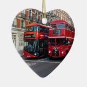 レッドダブルデッカーバス セラミックオーナメント (右)